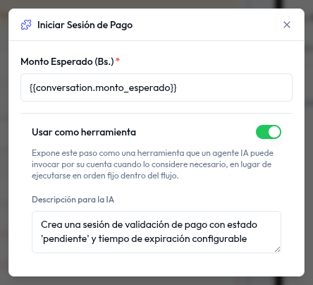 6. Activa «Usar como herramienta»
